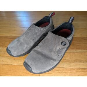 Merrell Women's 6.5 Jungle Moc Pewter Gray Suede Slip On Hiking Shoes Gorpcore